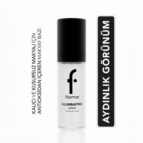 Flormar Illuminating Primer Makeup Base – Verhelderende Make-up Primer met Groene Thee & Silver Vine Extract – 30 ml