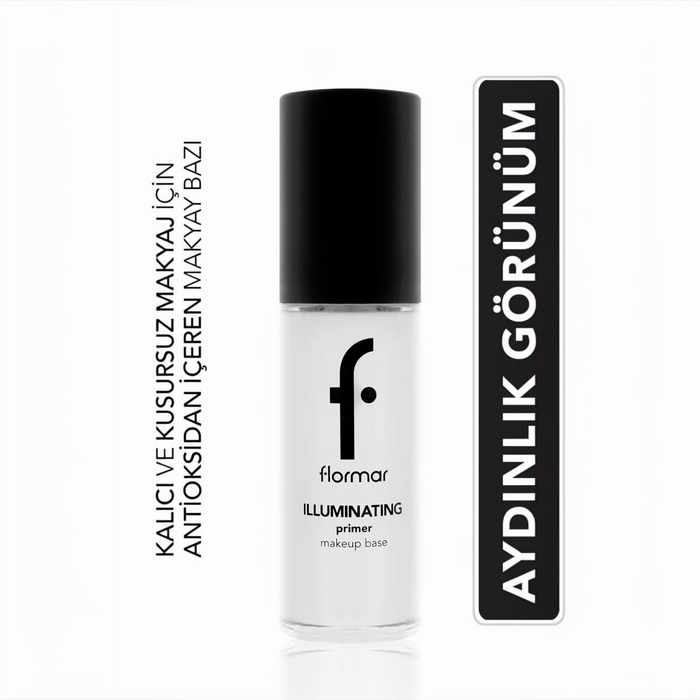 Flormar Illuminating Primer Makeup Base – Verhelderende Make-up Primer met Groene Thee & Silver Vine Extract – 30 ml