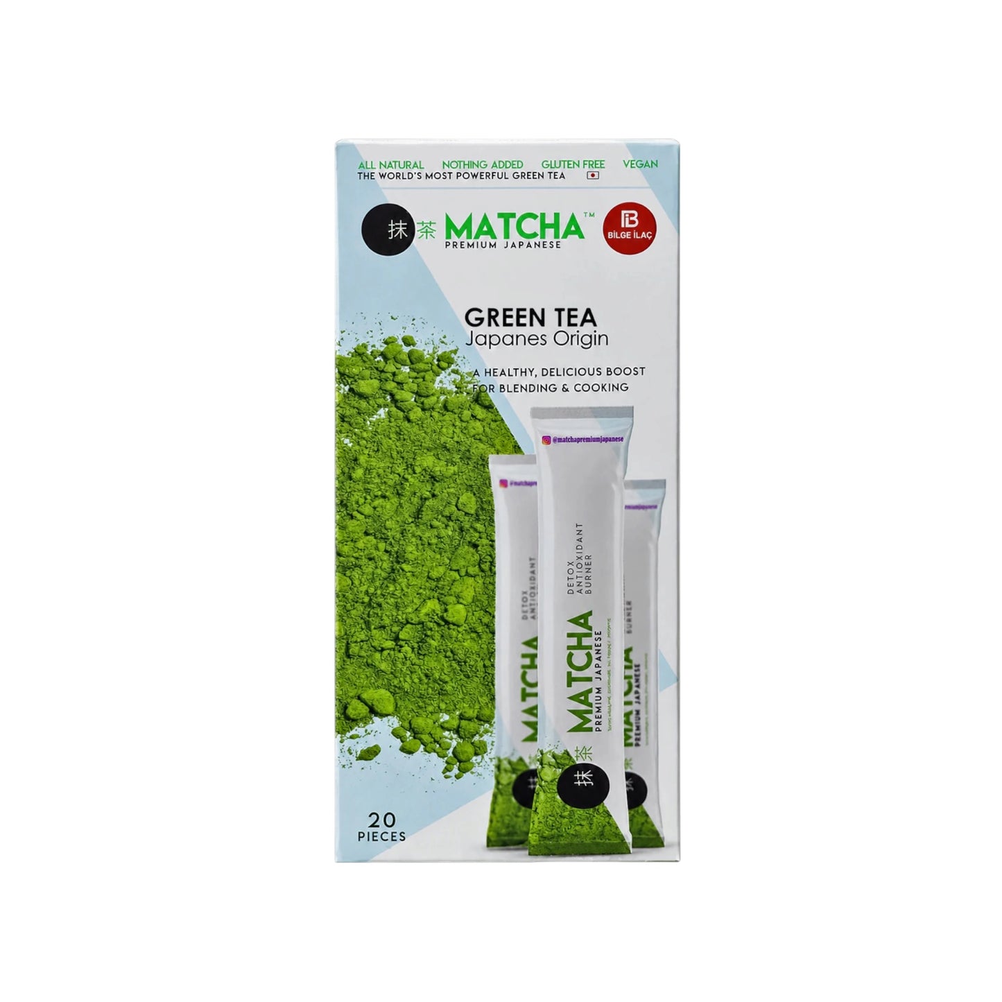 Matcha Premium Groene Thee met Aardbeismaak – 20 x 10 g Sachets