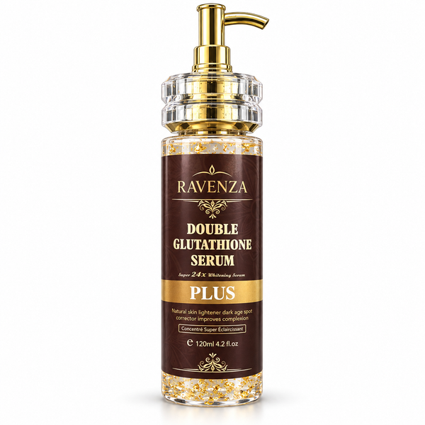 Ravenza Double Glutathione Serum Plus – Gezichtsserum met 24K Gold, Kojic Acid, Niacinamide, Vitamine C & Hyaluronzuur – 120 ml