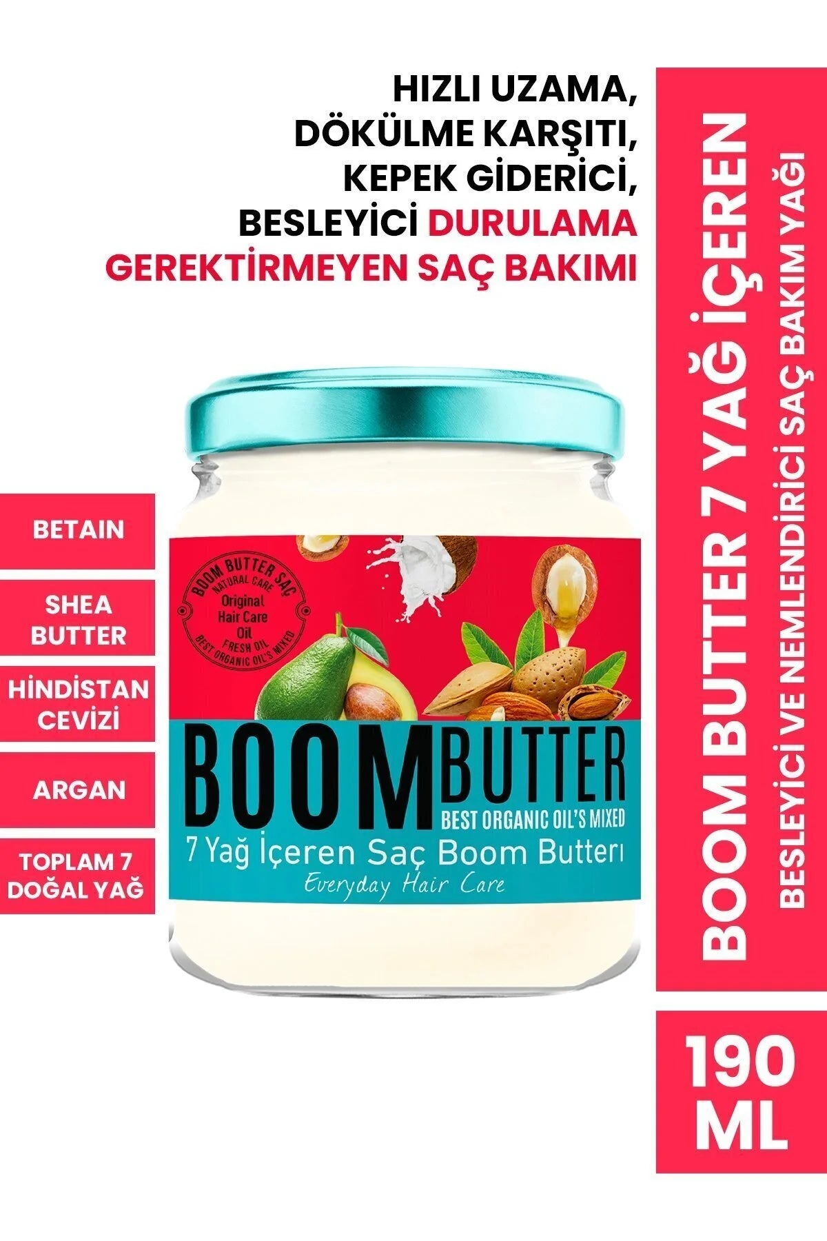 Boom Butter Hair Care Oil 7 Oils – Intensieve Haarverzorging & Hydratatie