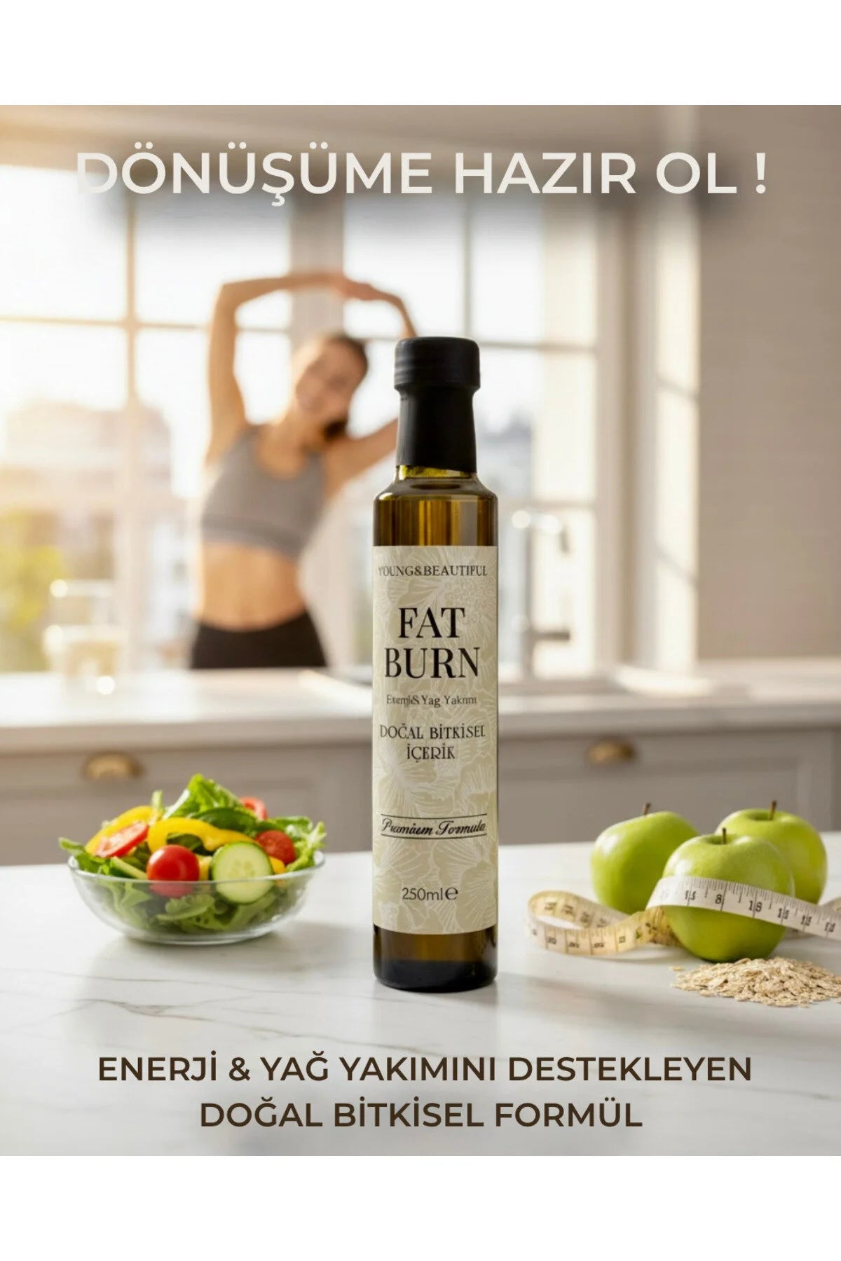 Young & Beautiful Natural Botanical Blend - Fat Burn - Bevat 13 Vruchten & Plantenextracten - 1 Fles van 250 ml - Natuurlijk Product - Plantaardige Formule - Ondersteuning voor Vitaliteit en lichtheid