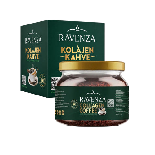 Ravenza Collageen Koffie – Oplosbare Koffie met Chicorei & Collageen – Instant Collagen Coffee – 150 g