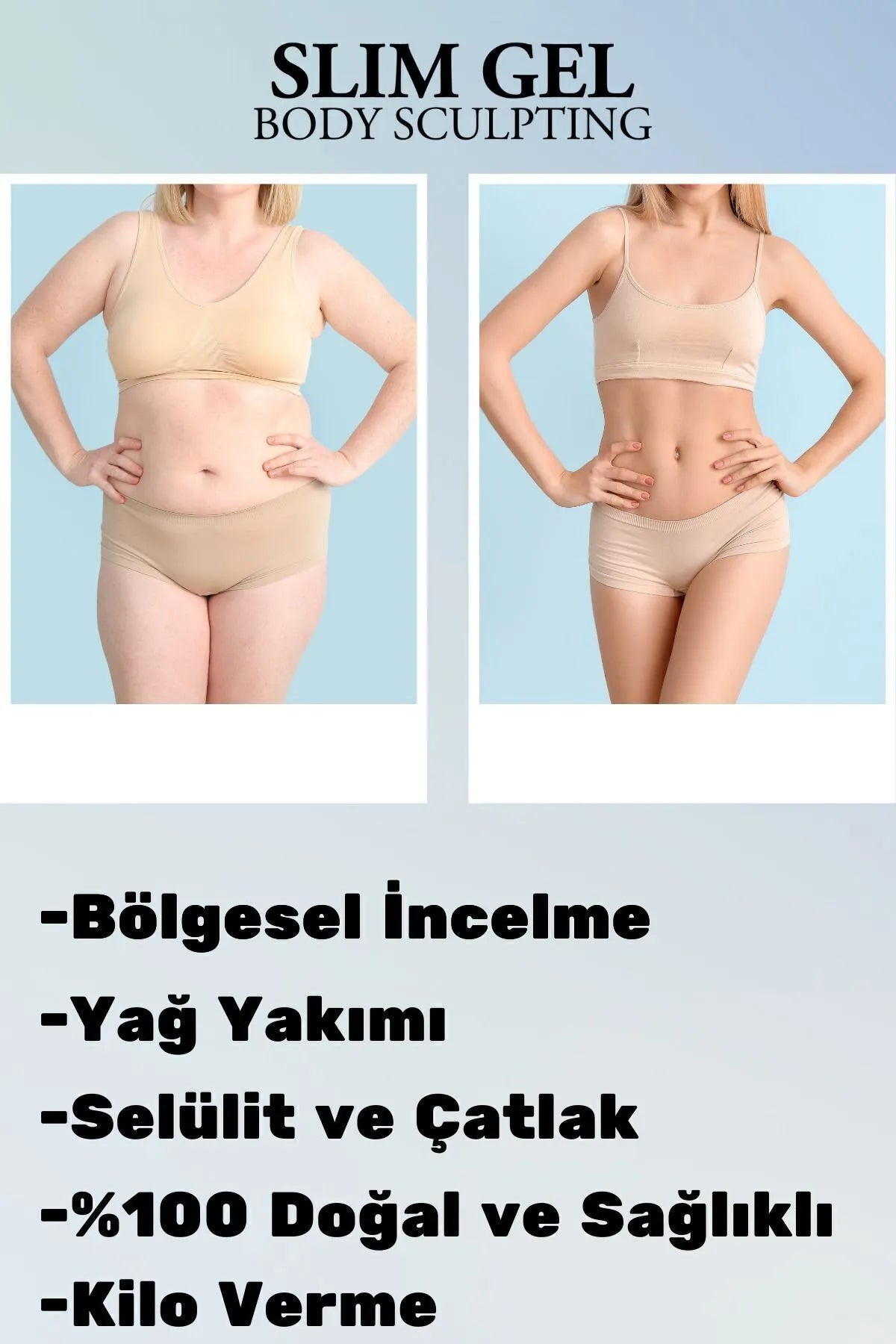 For You Gold Slim Gel Slimmer - Verstevigend - Vetverbrander - Regionaal afslanken - Buik verzakking - taille - heupen - billen - armen - Anti-stretch en cellulitis/striae crème (enkel) 250 ml