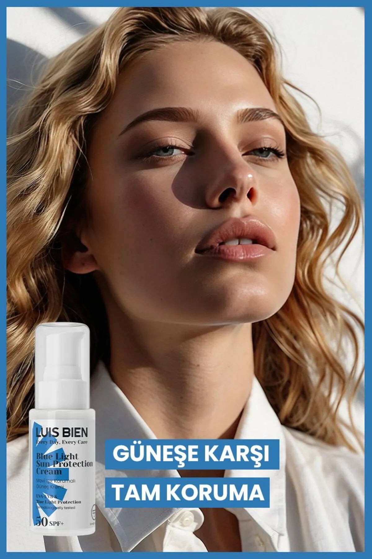 Luis Bien Zonnebrandcrème SPF 50+ UVA/UVB & Blue Light Sun Protection Cream - Dubbele bescherming - Dermatologisch getest - Alle huidtypen - 50 ml