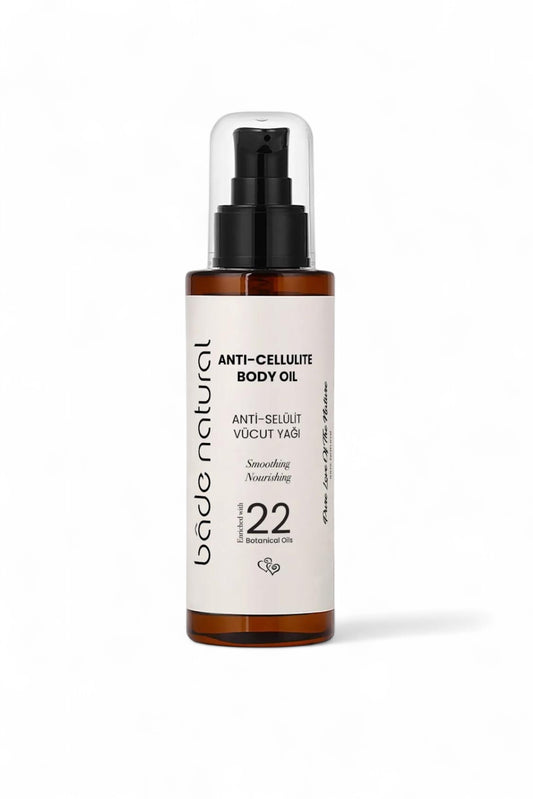 Bade Natural Anti-Cellulite Body Oil - Vegan - Smoothing Nourishing 22 Botanical Oils - Intensieve anti-cellulitis verstevigende en gladmakende lichaamsverzorgingsolie 100% natuurlijk - Verrijkt met 22 Botanische oliën - Alle huidtypen - 100 ml