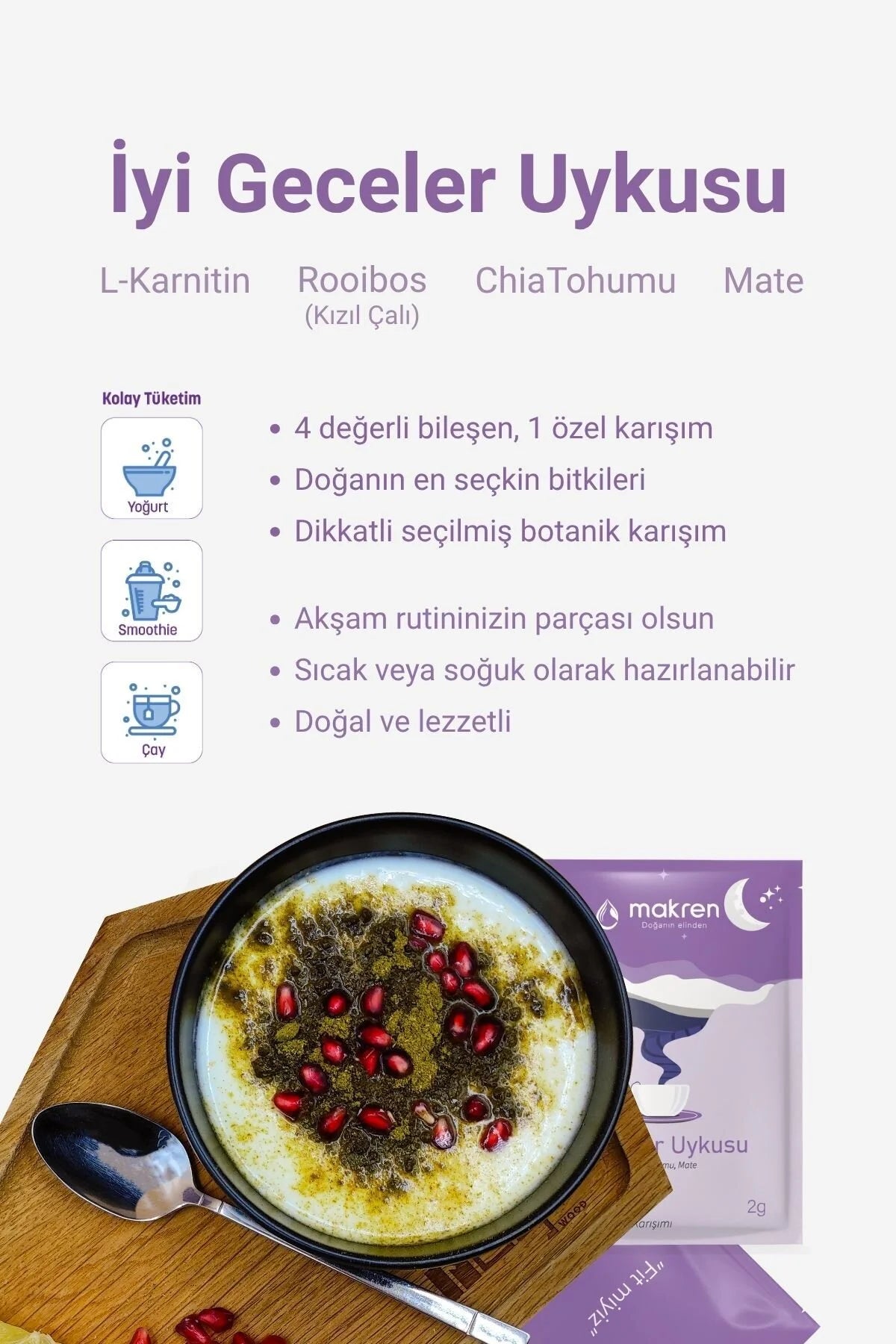 Makren 30 Gün Denge Collagen+ Natuurlijk Kruidenmengsel - 60 Sachets (120 g)