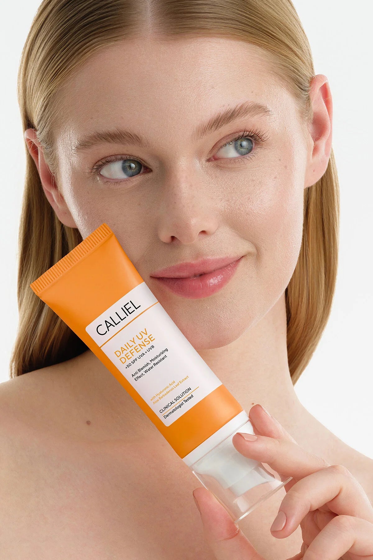 CALLIEL Daily UV Defense SPF50+ Zonnebrandcrème 80 ml | UVA + UVB Bescherming | Waterbestendig | Met Hyaluronzuur & Aloë Vera
