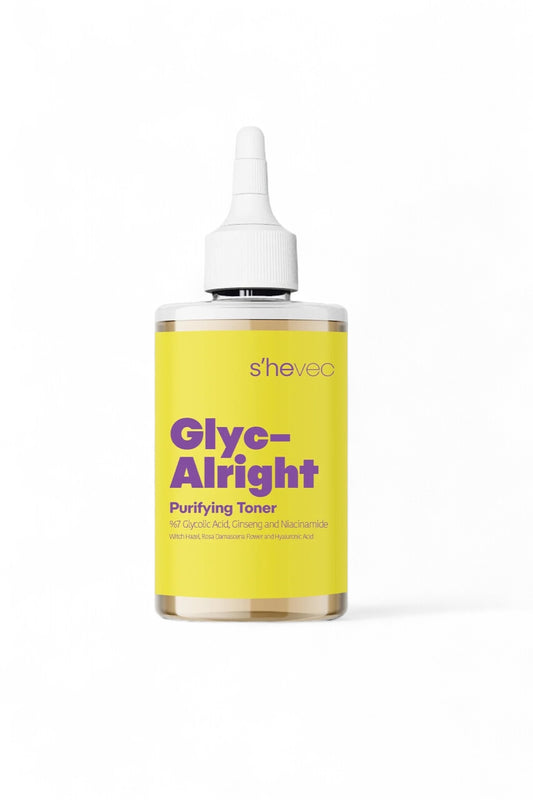 SHE VEC - GLYC ALRIGHT | Poriënverstrakking | anti-puistjes | Ginseng | Tonic voor de hele huid | 200 (ml.) |