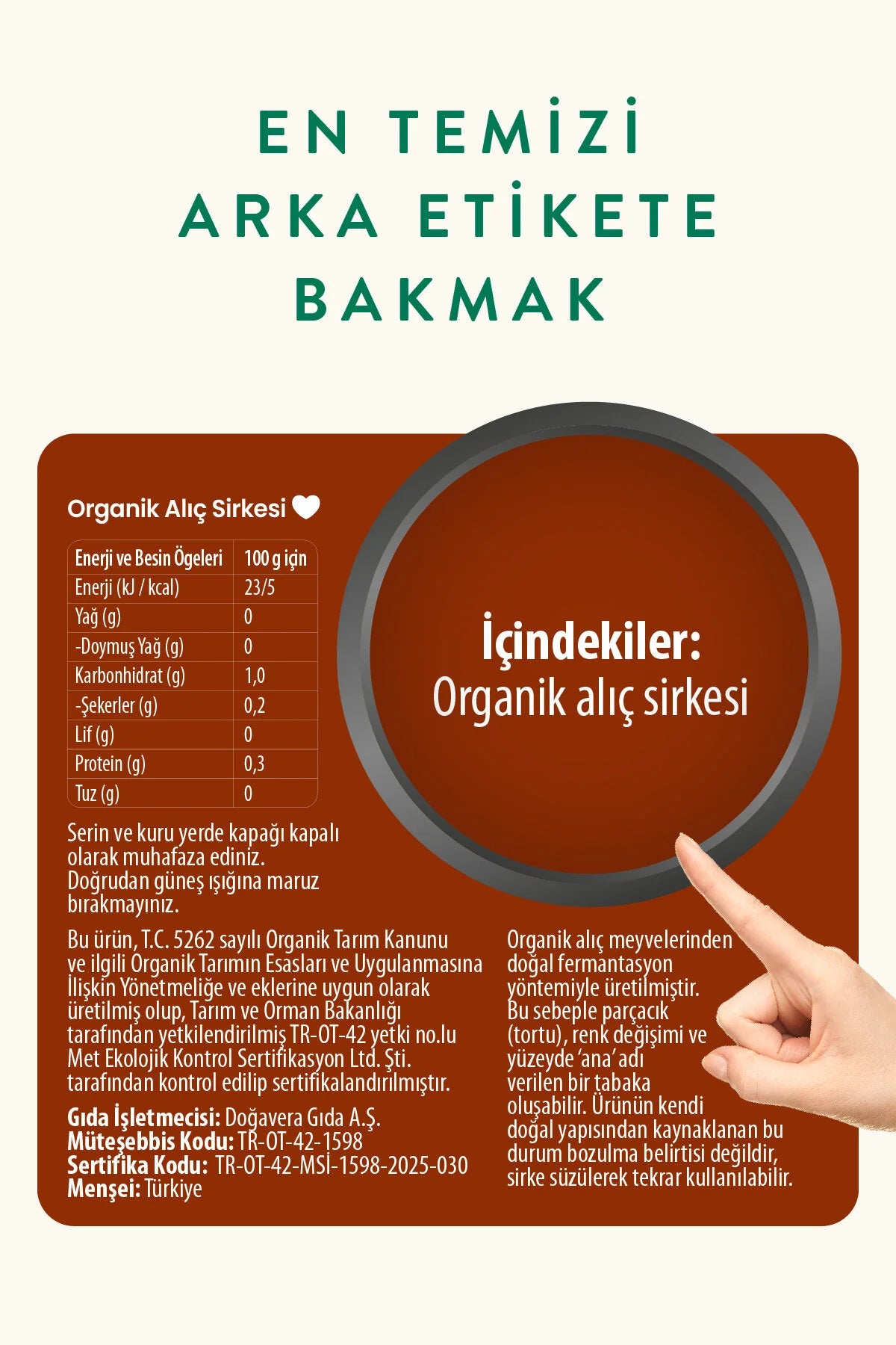 Wefood Meidoornazijn – 100% Alıç Sirkesi – Natuurlijk Gefermenteerde Meidoornazijn – 500 ml