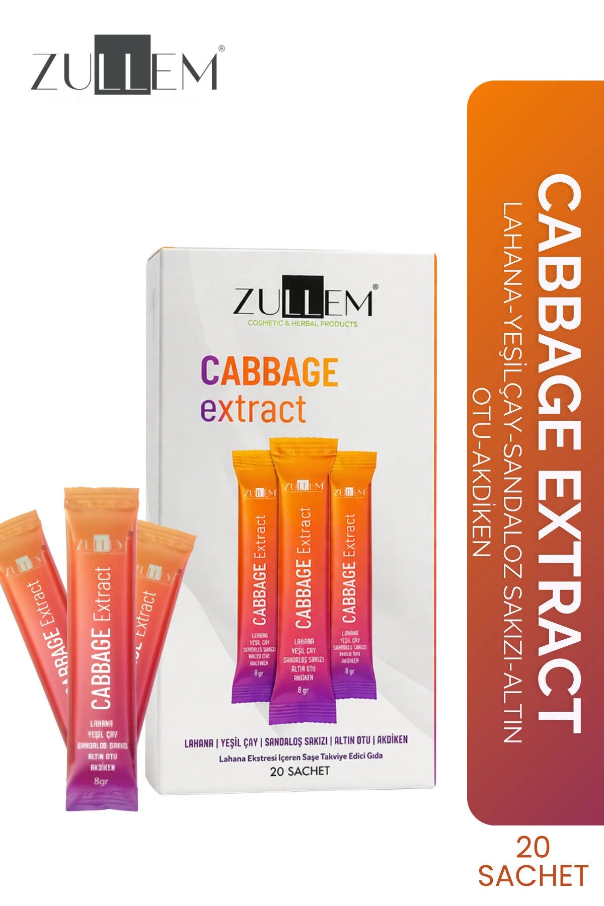 Zullem Cabbage Extract – Haarondersteunende Voedingssupplement Sachets (20 stuks)