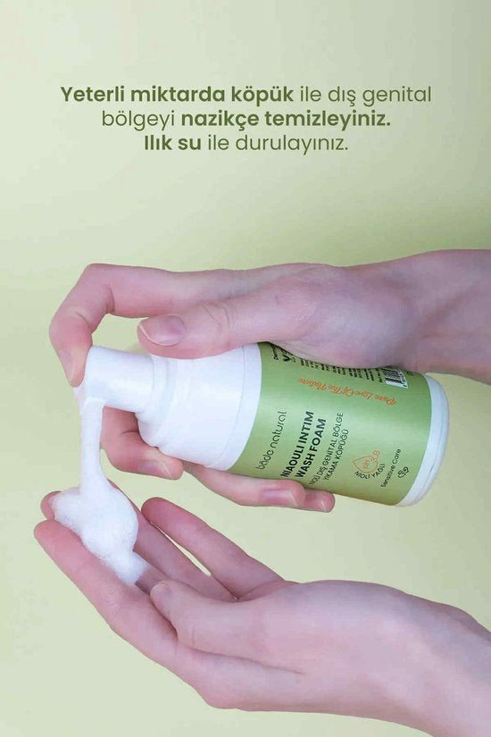 Bade Natural Niaouli Intim Wash Foam - Nioli Olieachtige Uitwendige Genitale Zone Wasschuim Ph 3.8 100% Natuurlijk 125 ml