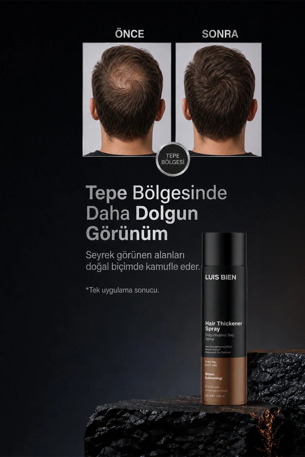 Luis Bien Hair Thickener Spray Brown – Haarverdikkende Spray – Bruin – Met Ginseng Extract & Provitamine B5 – 100 ml