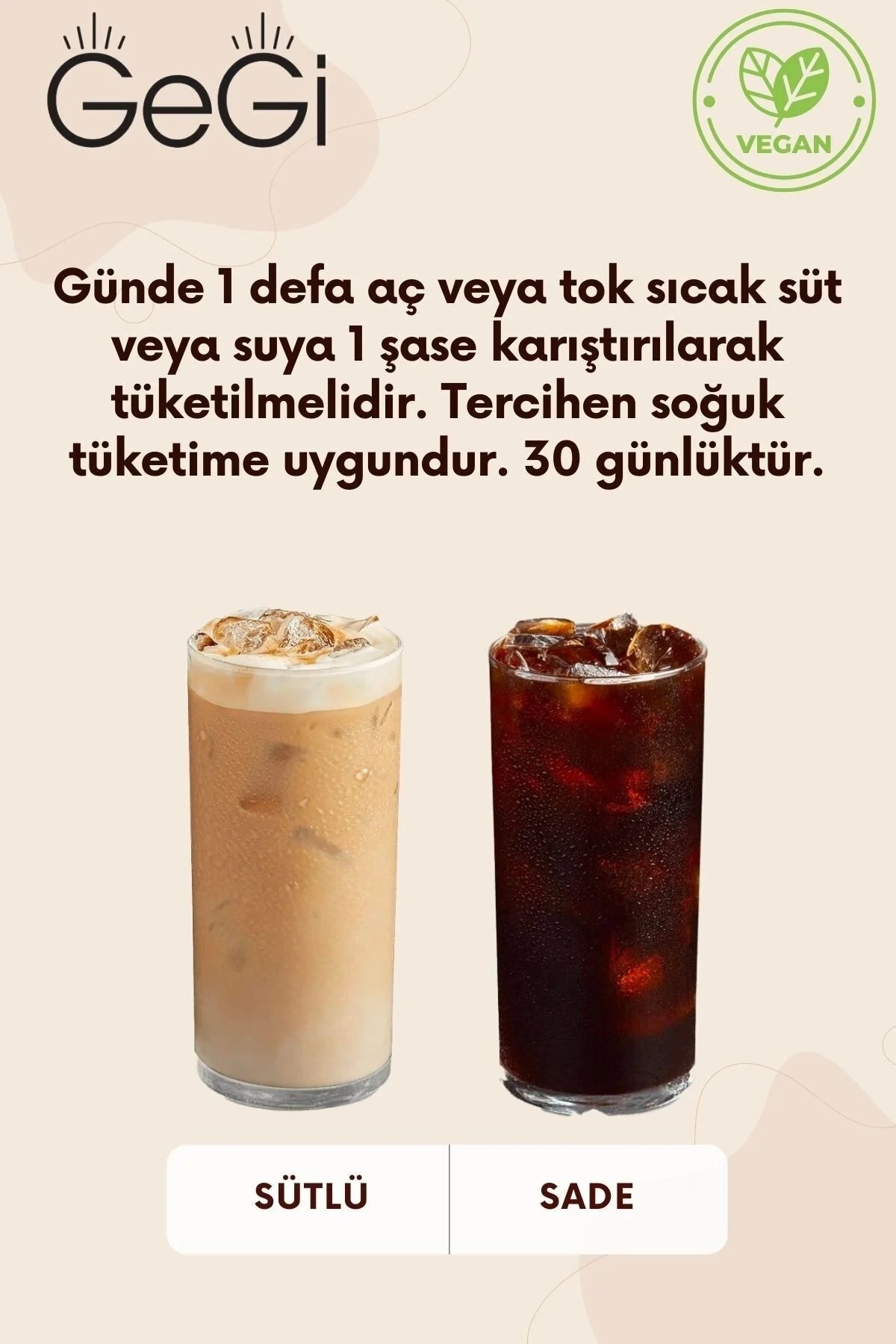 GeGi Fit Korean Coffee – Cichoreikoffie met Lijnzaad, Johannesbrood, Maïszijde, Kersensteel & Rozemarijn – 30 Sachets x 3 g – 90 g