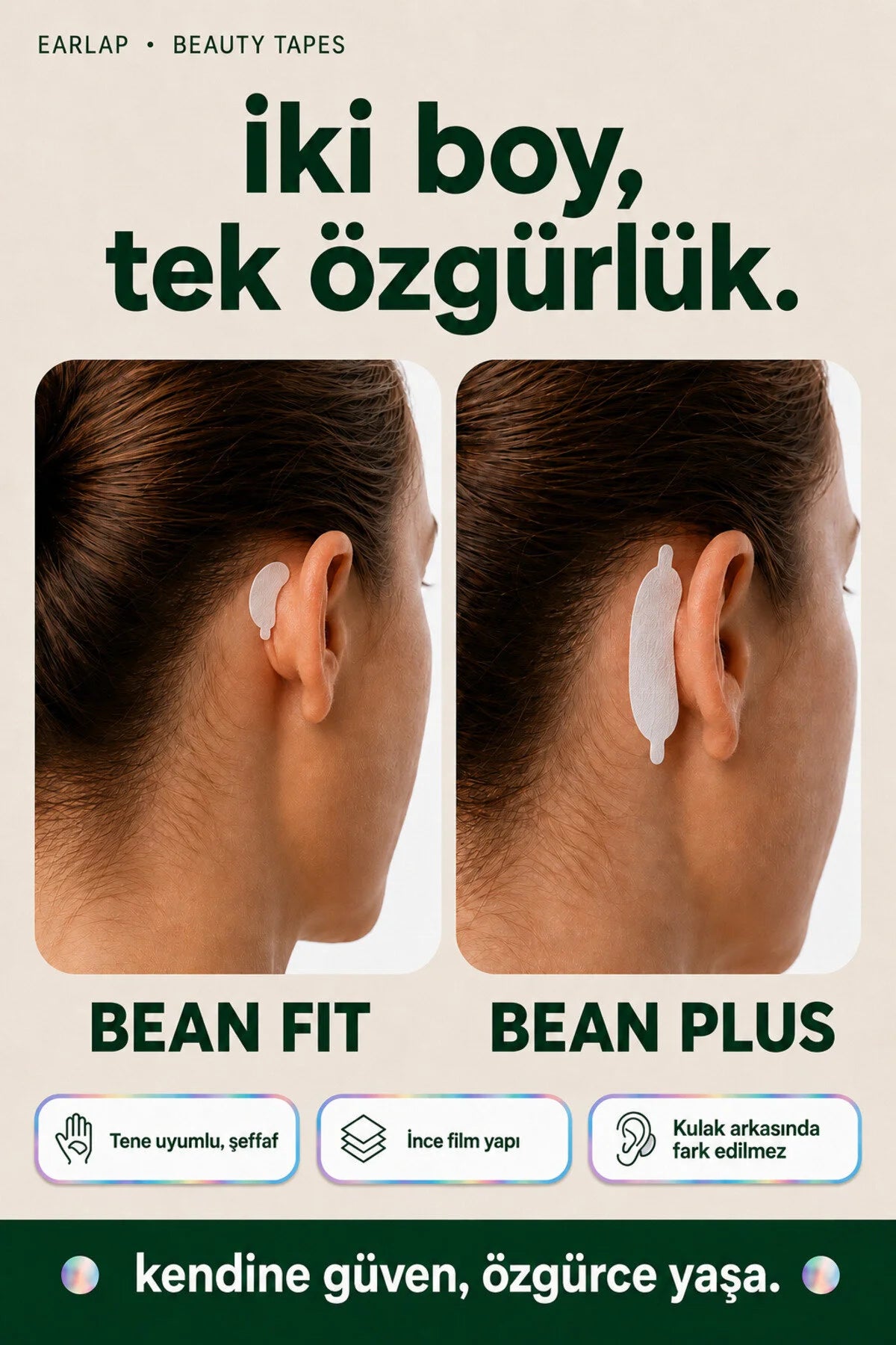 EARLAP Maxhold Beauty Tapes | Transparante Cosmetische Oorcorrectie Strips | 40 Stuks