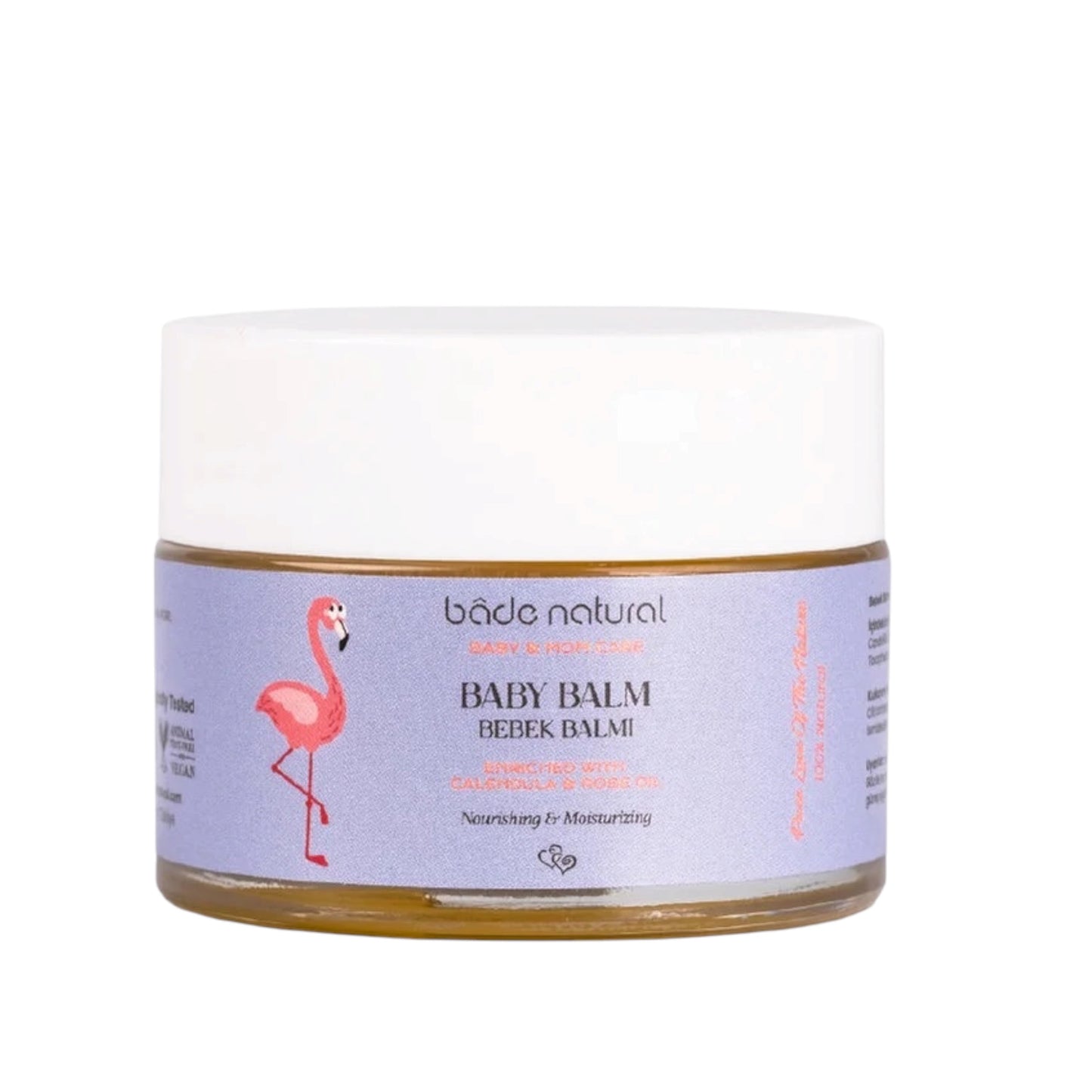 Bade Natural Baby Balm 50 ml | Voedende Babybalsem met Calendula, Rozenolie en Lavendelolie