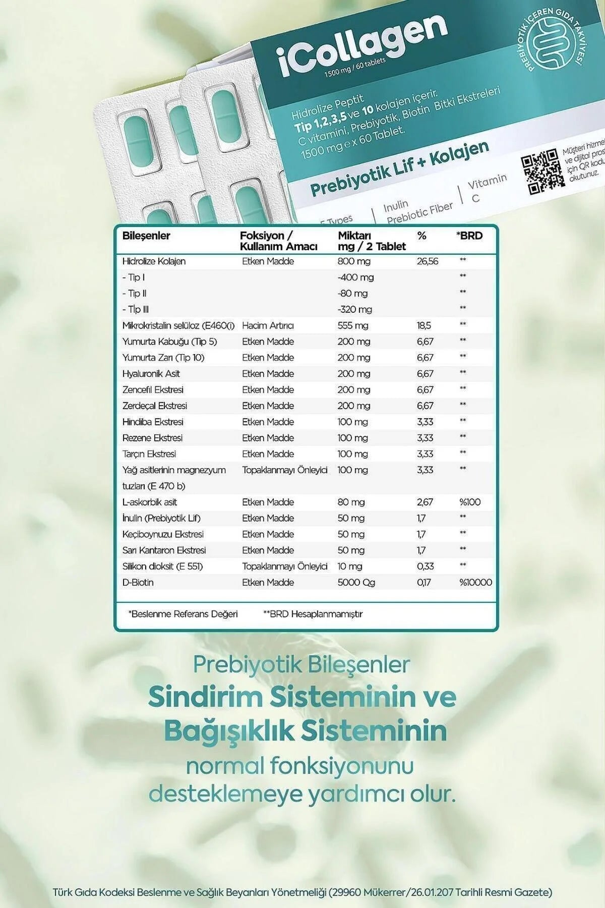Doctamin iCollagen Collageen Tabletten 1500 mg met Vitamine C – 60 Tabletten