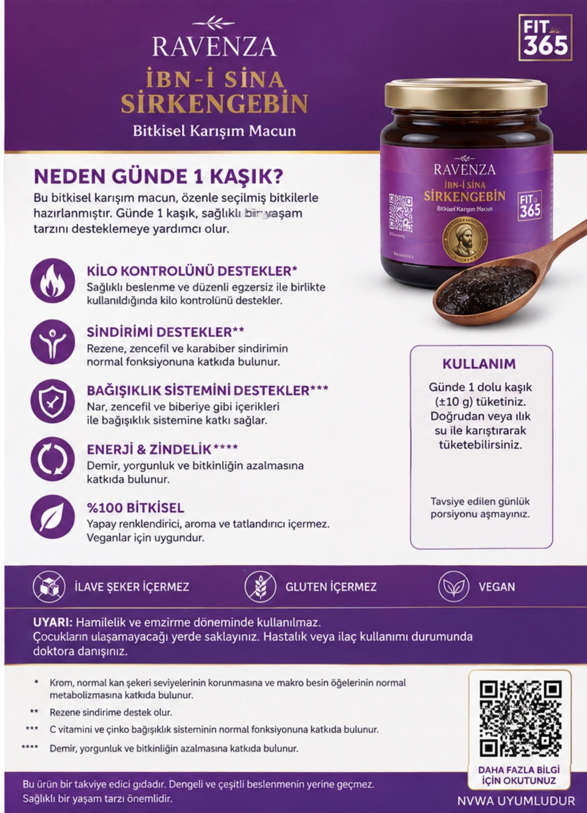 Ravenza İbn-i Sina Sirkencebin – Kruidenpasta met Granaatappelmelasse, Venkel, Rozemarijn, Chia & Quinoa – 240 g