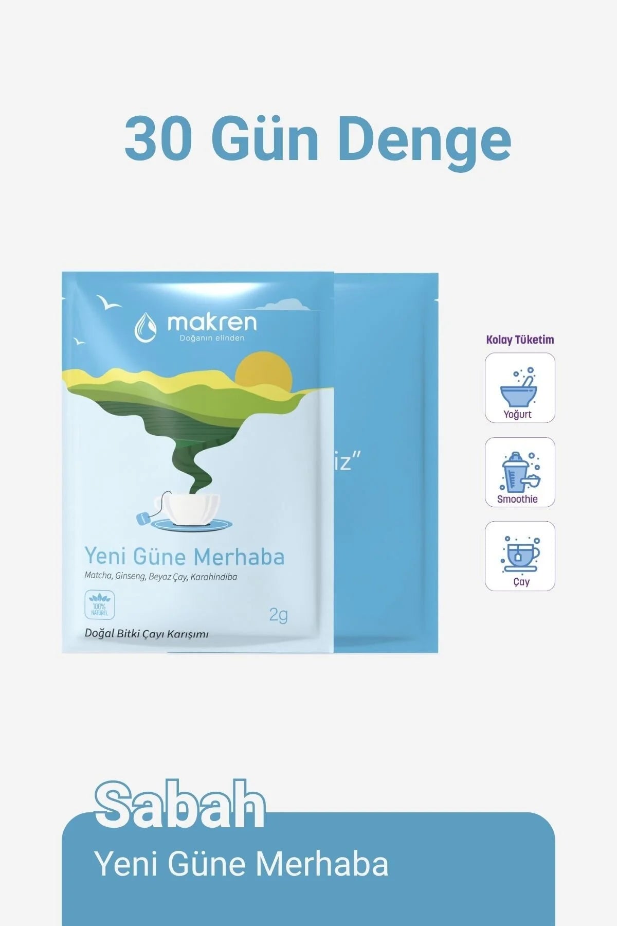 Makren 30 Gün Denge Collagen+ Natuurlijk Kruidenmengsel - 60 Sachets (120 g)