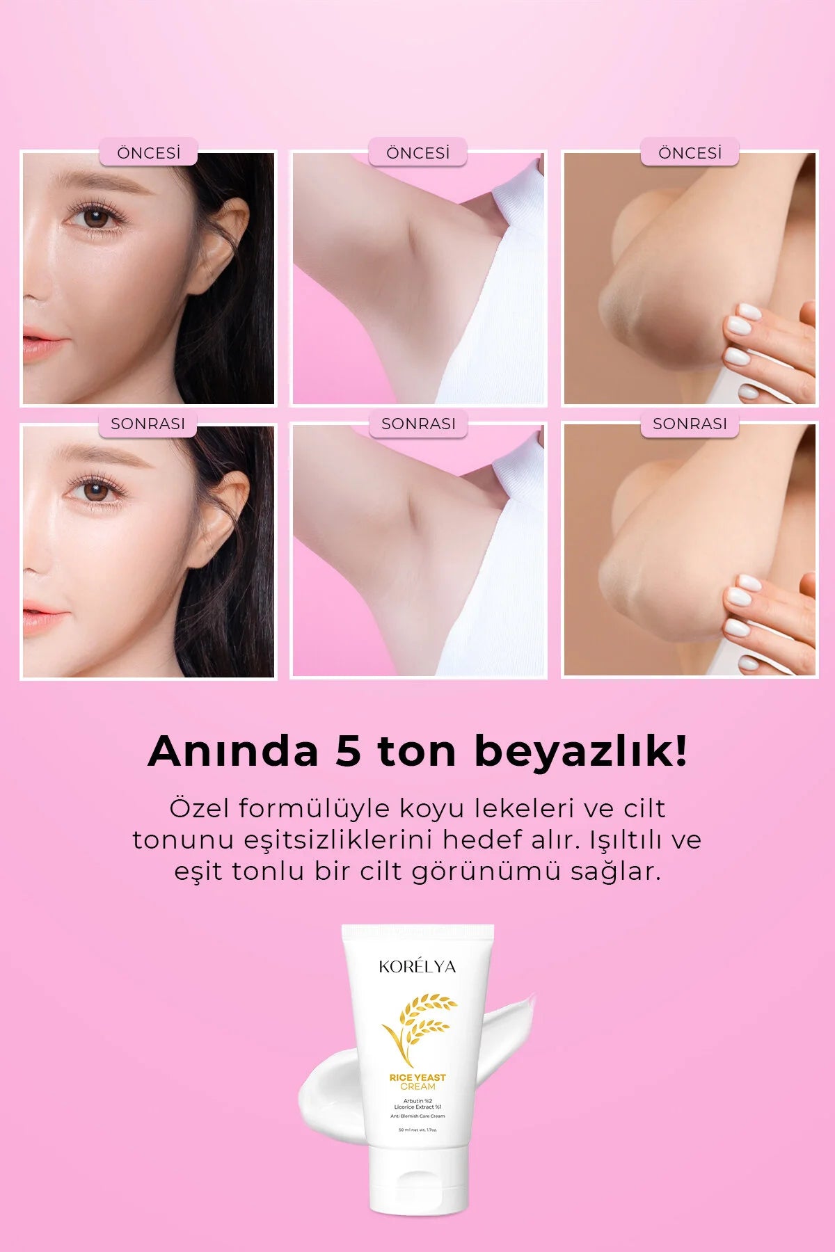 Korelya Rice Yeast Cream – Brightening & Tone Up Face Cream