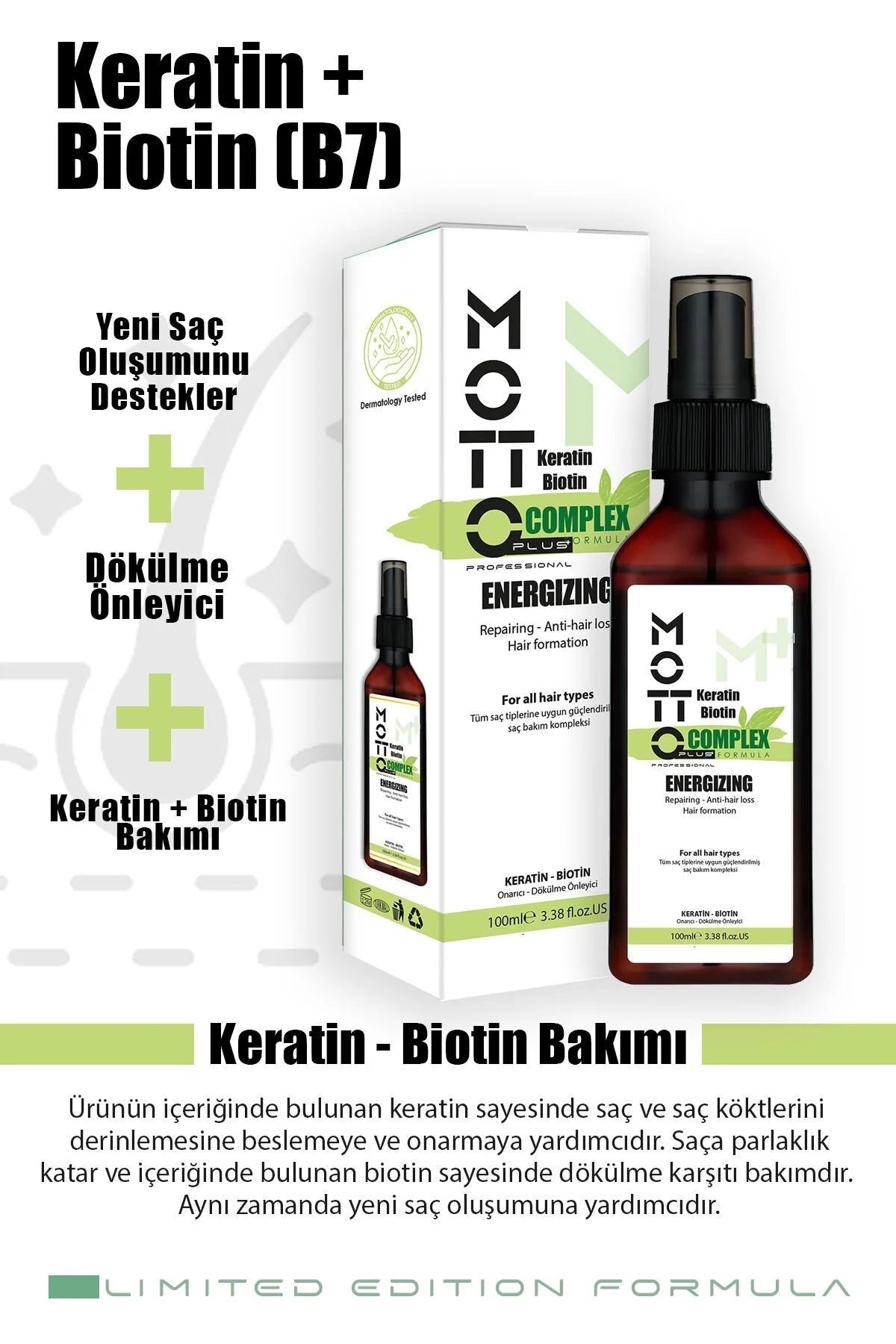 MOTTO PLUS Keratin Biotin Hair Serum – Anti Hair Loss & Repair Treatmen