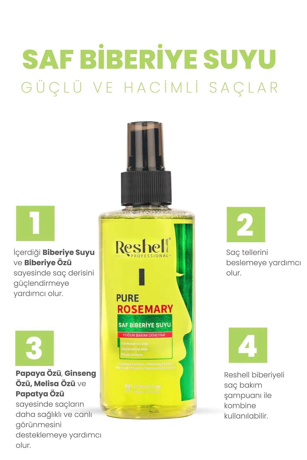 Reshell Pure Rosemary Water Hair Spray 200 ml – Rozemarijn