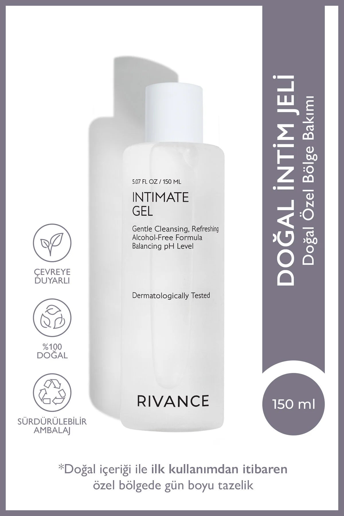 Rivance Intimate Gel – Zachte Intieme Wasgel – Alcoholvrij & pH-Balancerend – Met Aloë Vera en Kamille – 150 ml