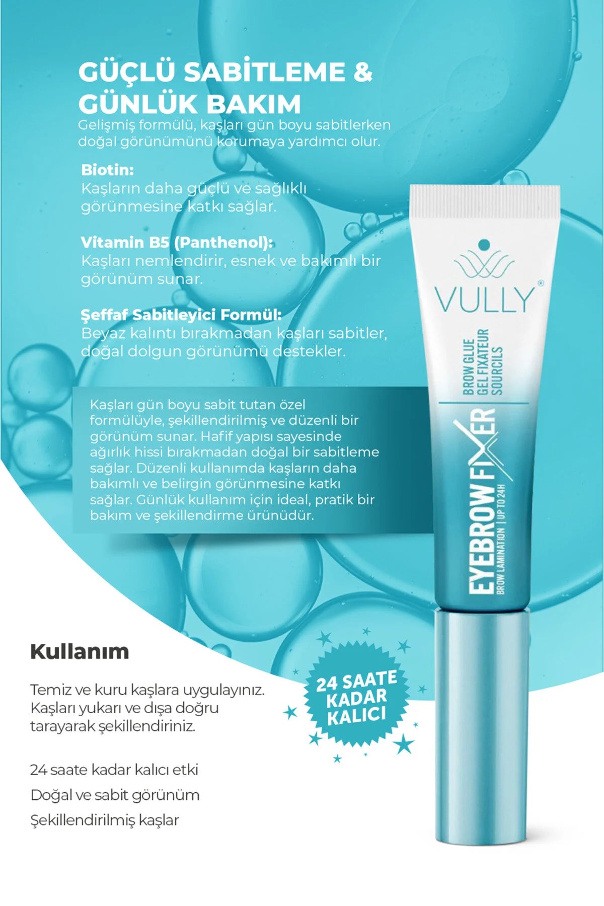 VULLY Eyebrow Fixer Brow Glue Gel – 24H Brow Lamination Effect