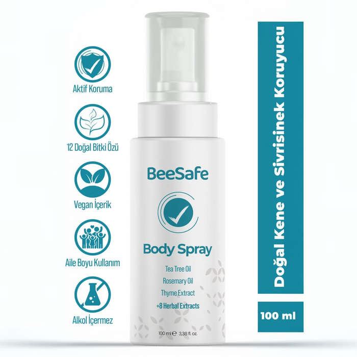 BeeSafe Protective Body Spray Tea Tree Oil & Rosemary Oil 100 ml | Alcoholvrije Beschermende Lichaamsspray met Kruidenextracten