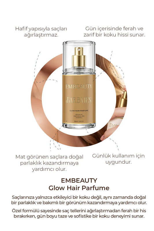 Embeauty Barbyies Glow Hair Parfume 100 ml – Haarparfum met Arganolie, Panthenol & Vitamine C