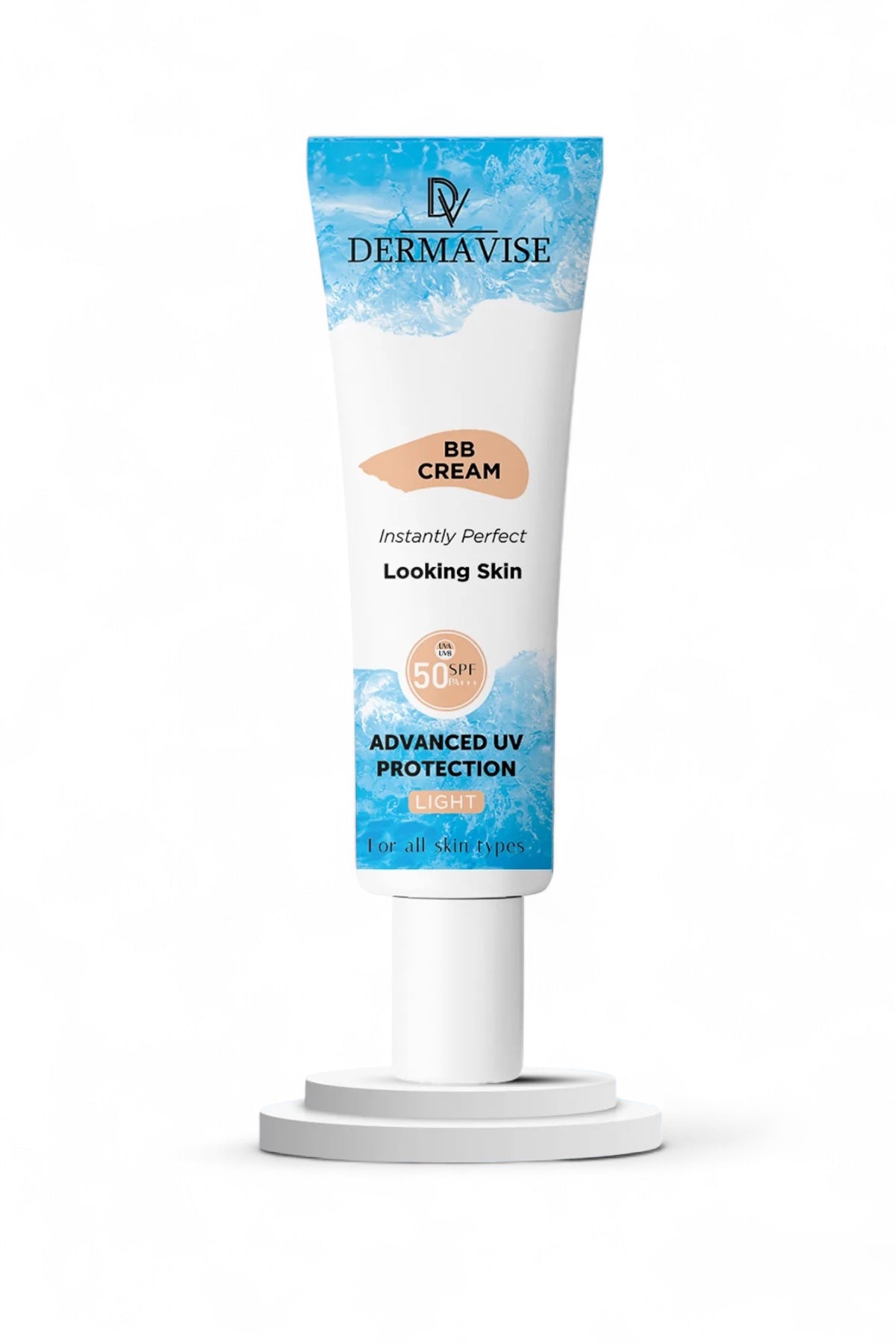 Dermavise BB Crème SPF 50 PA+++ UVA/UVB Bescherming - Licht - Instantly Perfect Looking Skin - Creërt foundation effect - Vitamine C voedt en herstelt - Voor Alle Huidtypen - 50 ml