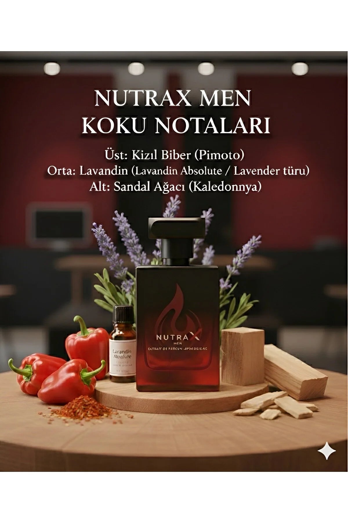 Nutrax Men Extrait de Parfum Heren - Langdurige Herenparfum - Houtachtige & Kruidige Geur - 50 ml