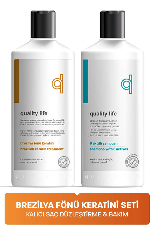 Quality Life Brazilian Keratin Treatment & Shampoo Set – 2x300 ml