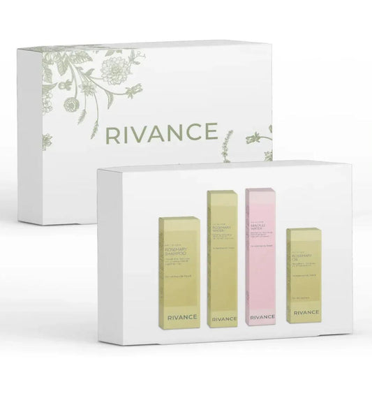 Rivance Huidverzorging giftsets 4'delige set - Niaouli (Nioli) Water intieme zone + Rozemarijnolie Haarverzorgingscomplex + Rozemarijn Haar Tonic Anti-verlies + Rivance Rosemary (Rozemarijn) Shampoo Anti-haaruitval - Dermatologisch getest - 500 ml