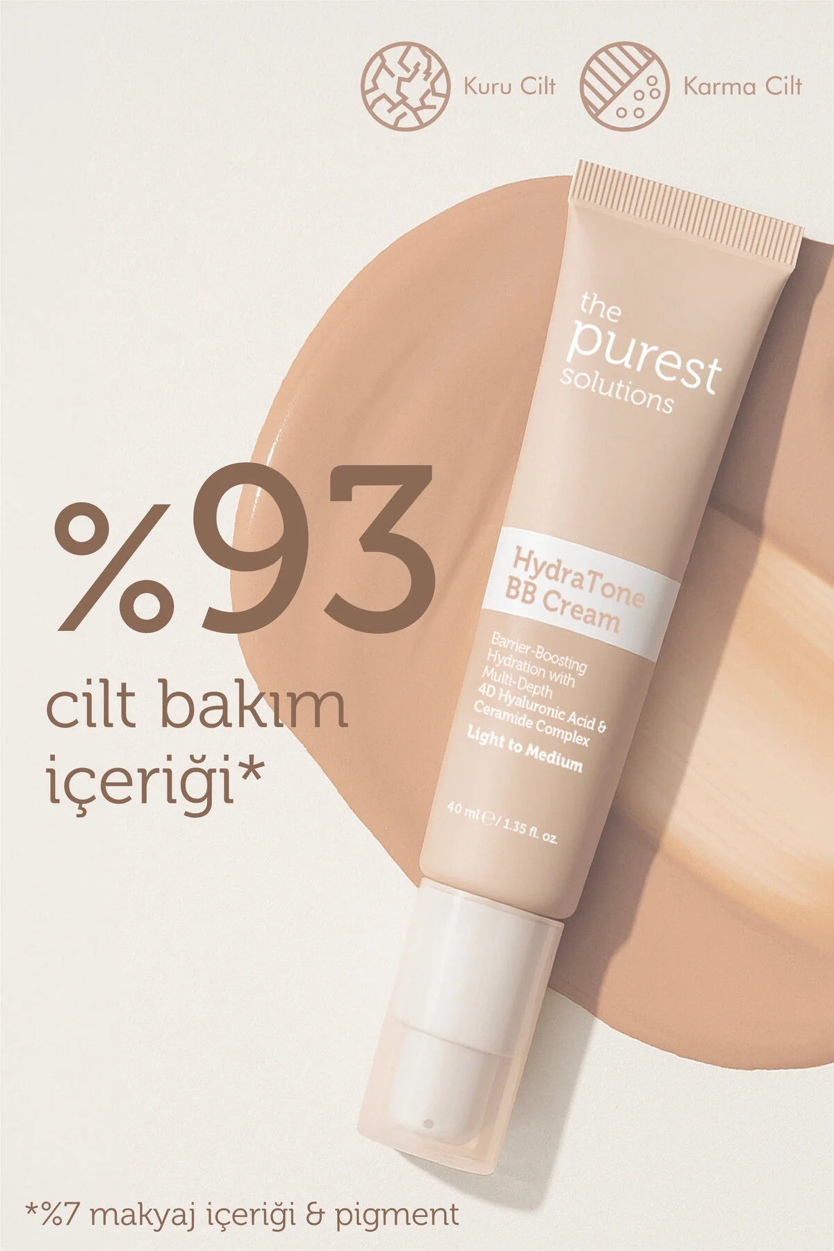 The Purest Solutions BareMatte BB Cream SPF 50 – Light to Medium – Matterende BB Cream voor Vette & Gecombineerde Huid
