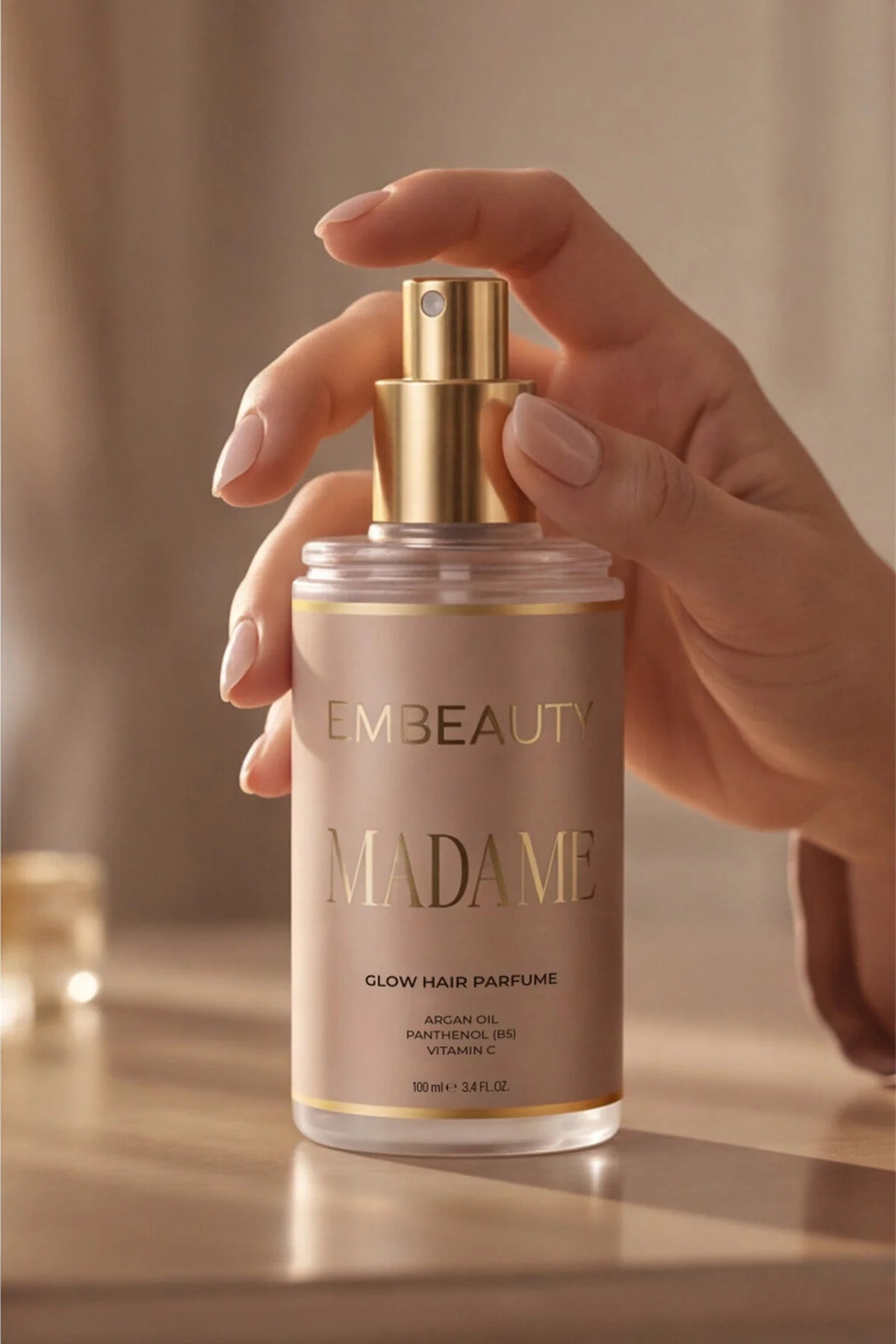 Embeauty Madame Glow Hair Parfume 100 ml – Haarparfum met Arganolie, Panthenol & Vitamine C