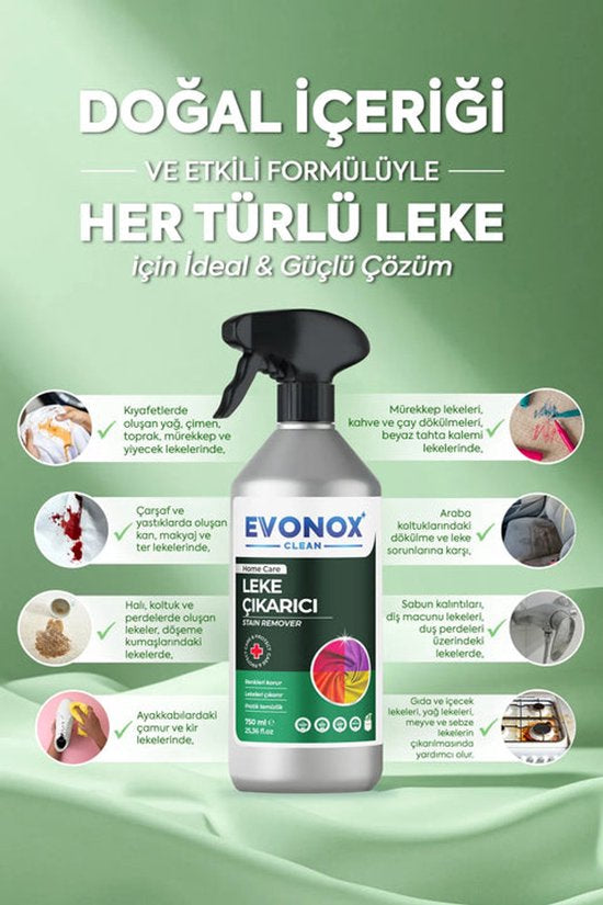 Evonox Clean Vlekkenverwijderaar – Stain Remover voor Textiel en Stoffen – Kleurbeschermend – 750 ml