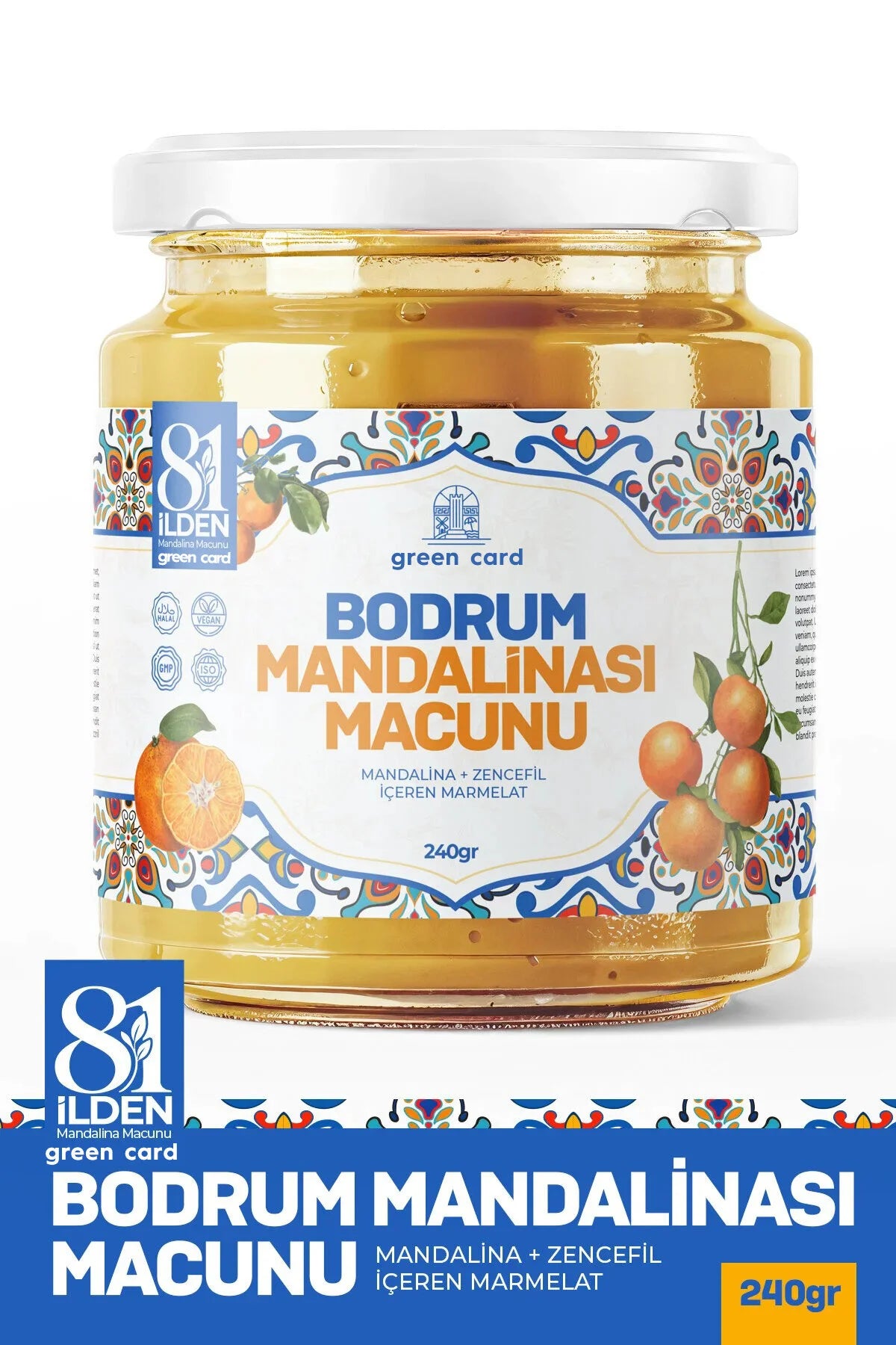 81 ILDEN Bodrum Mandarijnen Pasta 240g – Natuurlijke Energie & Immuun Ondersteuning met Gember, Kurkuma & Vitamine C