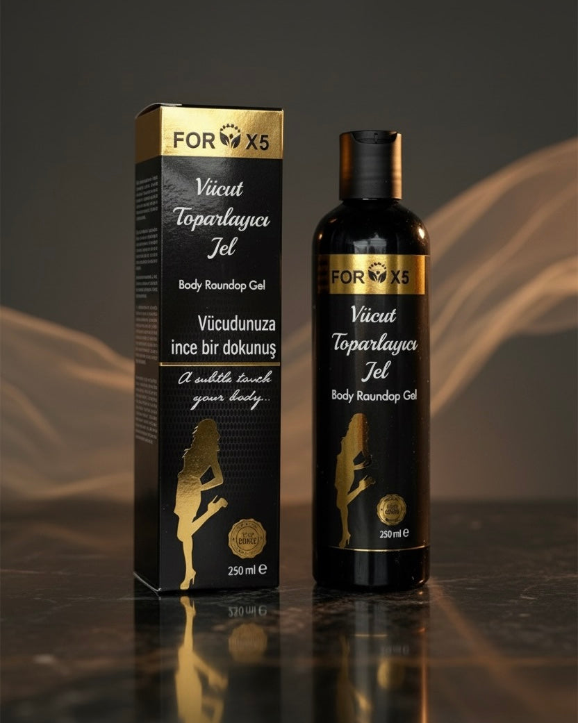 FORX5 Body Raundup Gel –LichaamsverstevigendeGel met Caffeïne & Plantaardige Extracten – Huidverstevigende en Hydraterende Bodylotion – 250 ml