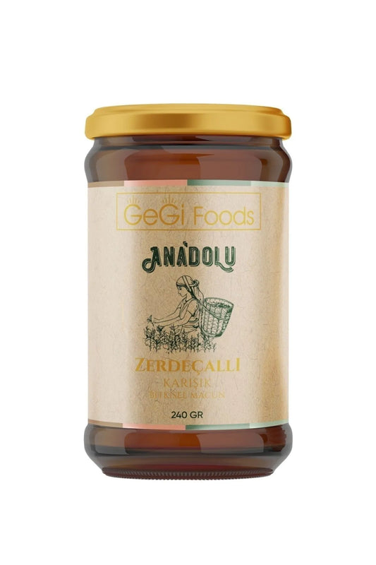 GEGİ Foods Anadolu Zerdeçallı Karışık Bitki Ezmesi - sindirimi, nefes almayı ve bağışıklığı destekler 240 gr