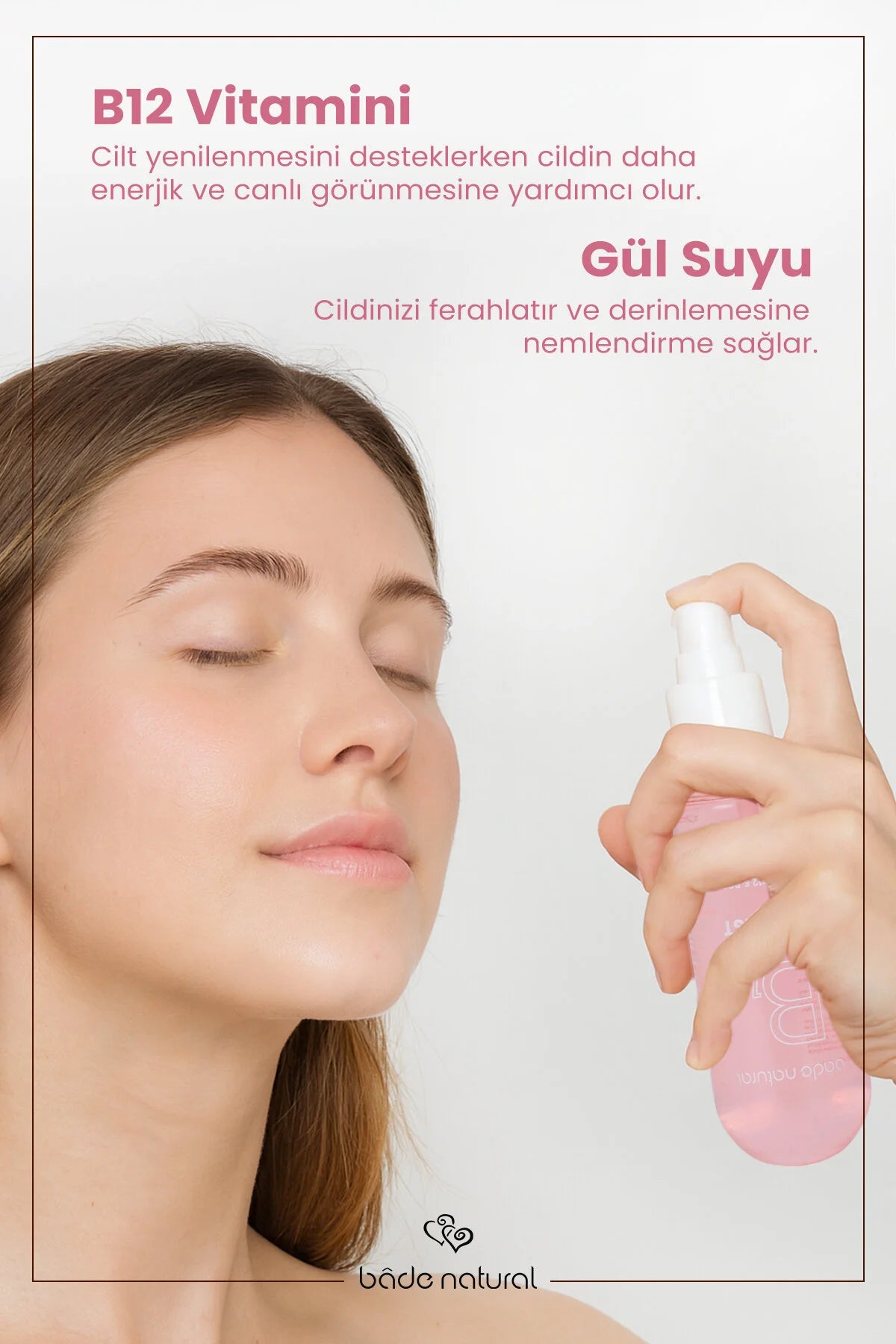 Bade Natural Rose Water Face Spray – Daily Face Mist 100 ml