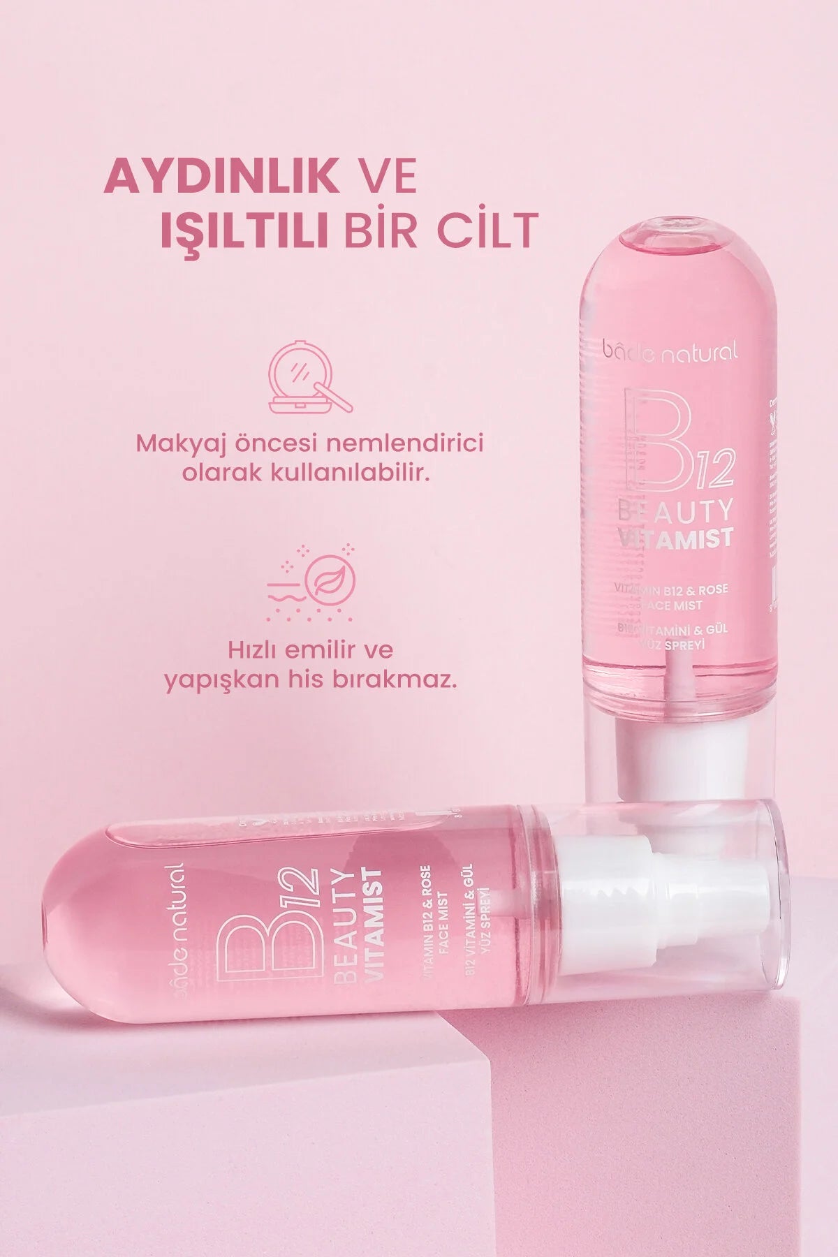 Bade Natural Rose Water Face Spray – Daily Face Mist 100 ml