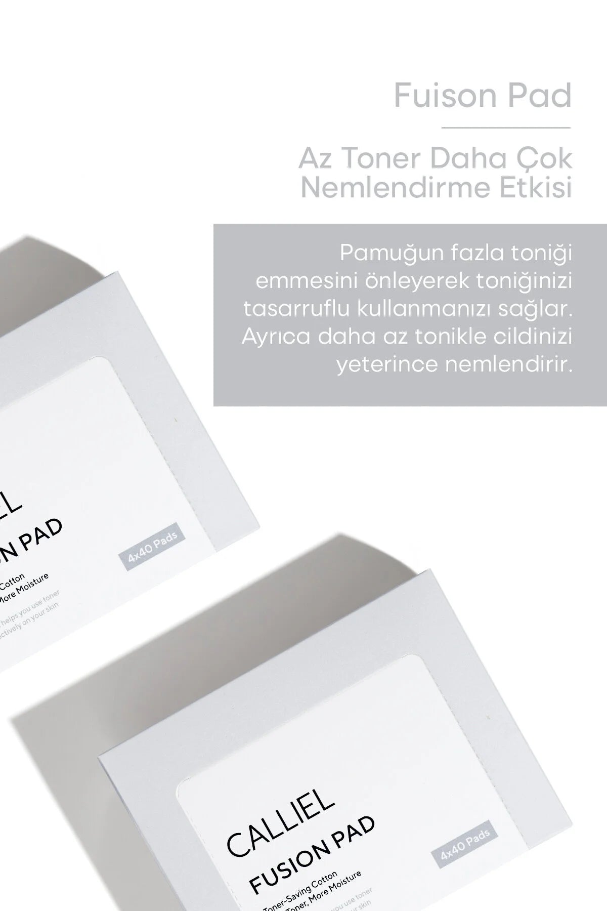 Calliel Katoenen Tonic Pads - Fusion Pad - Tonerbesparende Katoenpads - Minder Toner / Meer Hydratatie - 4 x 40 Pads - 160 stuks