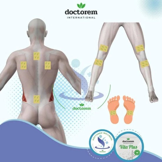 Doctorem - Vita Plus | Pijnloze band met nachtlijm | Algemene Ontgifting | Krachtige Antioxidant | Collageen | 100% Natuurlijk | HALAL | Zeer Effectief ! | Set van 25 vellen |