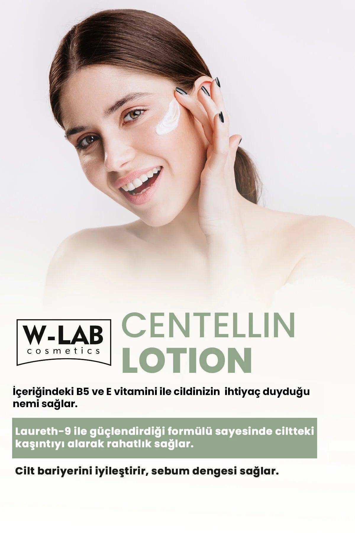 W-Lab - Centellin Lotion Active 9 | Selin Cigerci Kozmetik | 9 Active Ingredients | 50ML | Wonder Lotion | Helpt bij pigmentvlekken, acne, rosacae, striemen ,lekkere geur | Super Losyonu 9 aktif icerikli