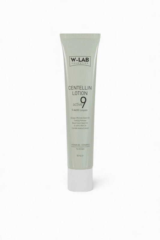 W-Lab - Centellin Lotion Active 9 | Selin Cigerci Kozmetik | 9 Active Ingredients | 50ML | Wonder Lotion | Helpt bij pigmentvlekken, acne, rosacae, striemen ,lekkere geur | Super Losyonu 9 aktif icerikli