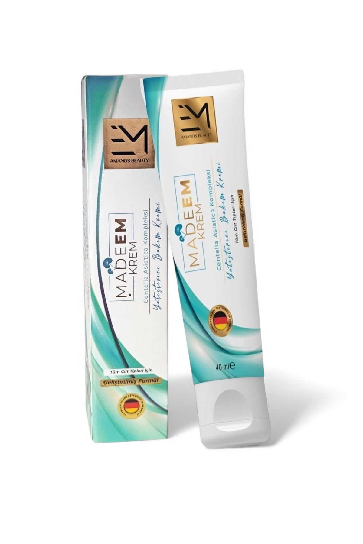 Madeem Cream Krem  Centella(1%) - Centella Asiatica + Niacinamide & Panthenol - Wondercreme! - 40ML - Verhelpt Littekens, Acne , Oneven Huidskleur , Pigmentvlekken & Uitslag, irritaties en schimmels | 1 Tube van 40ML