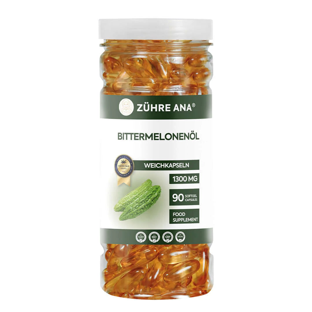 Zühre Ana Bitter Melon Oil 1300 mg - 90 Zachte Capsules - Kudret Narı Olie Supplement