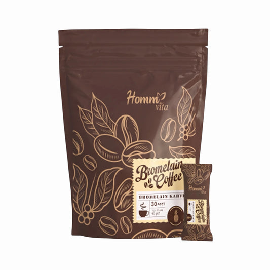 Homm Vita Bromelain Coffee 30 Sachets - Oploskoffie met Inuline & Bromelaïne - 90 g