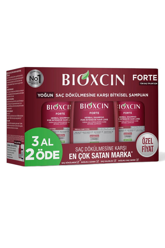 Bioxcin Forte Shampoo 3x300ml ! (Anti-Haaruitval shampoo) - Herbal - Bio - Herbal shampoo - bioxcin - bioxsine - Anti-Haaruival